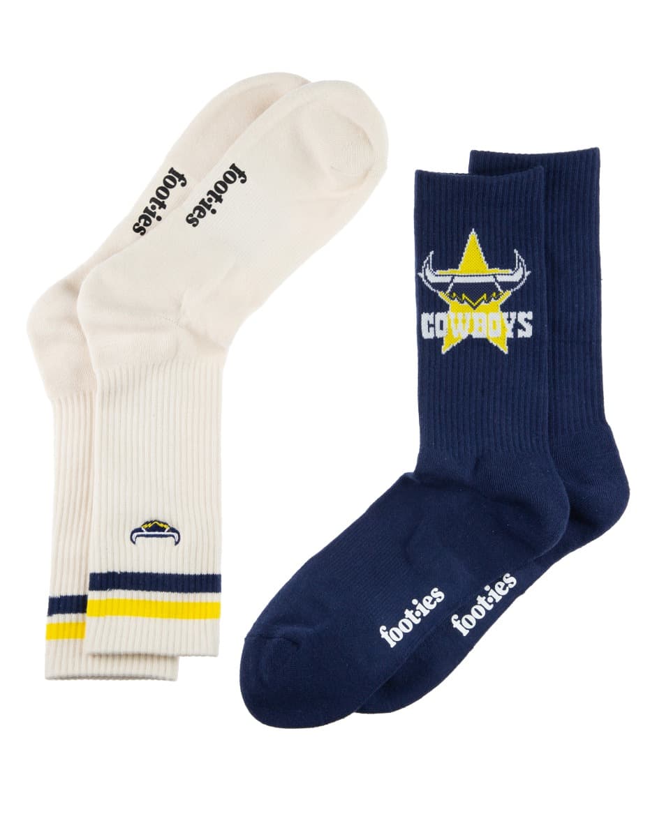 North Queensland Cowboys NRL Icons Sneaker 2 Sock Pack - Image 3