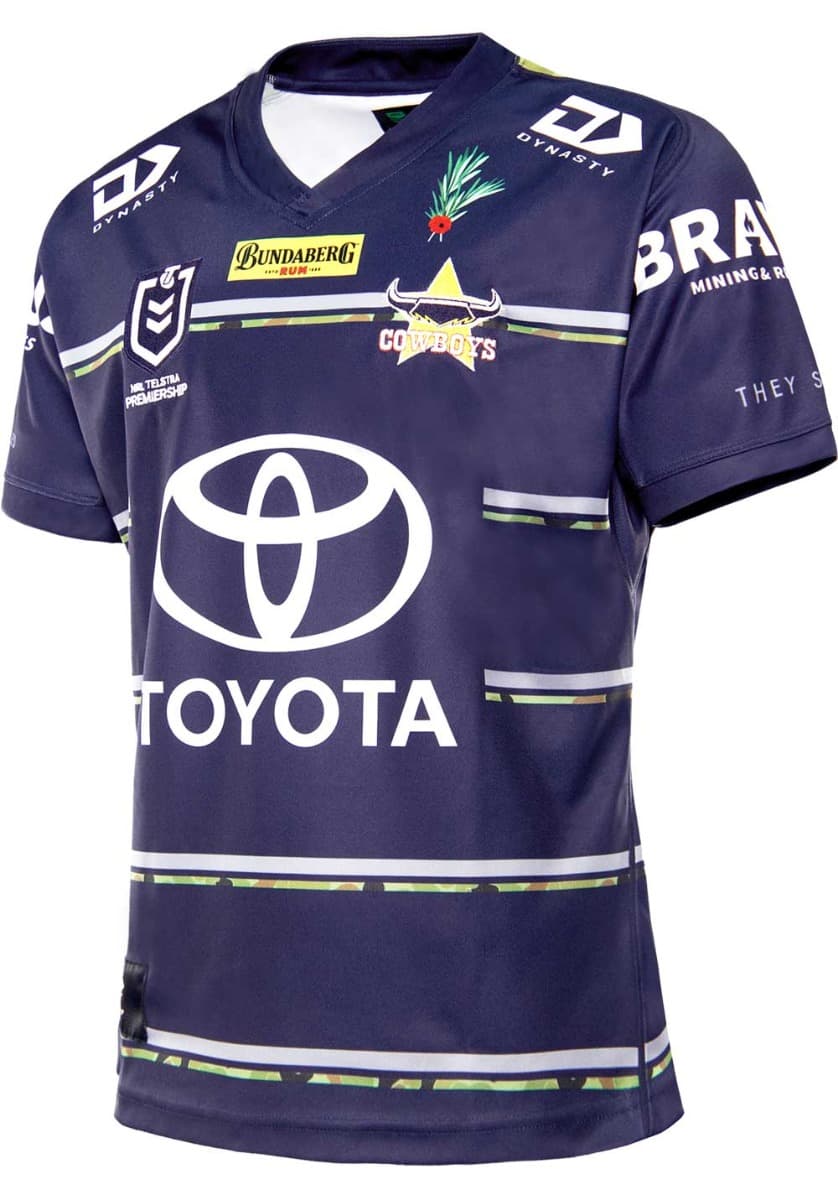 North Queensland Cowboys NRL Mens Anzac Defence Jersey - Image 3