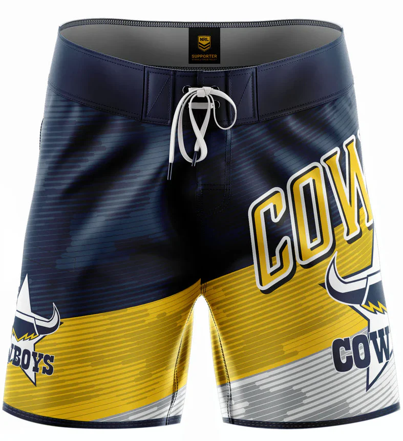 North Queensland Cowboys NRL Mens Barrel Board Shorts