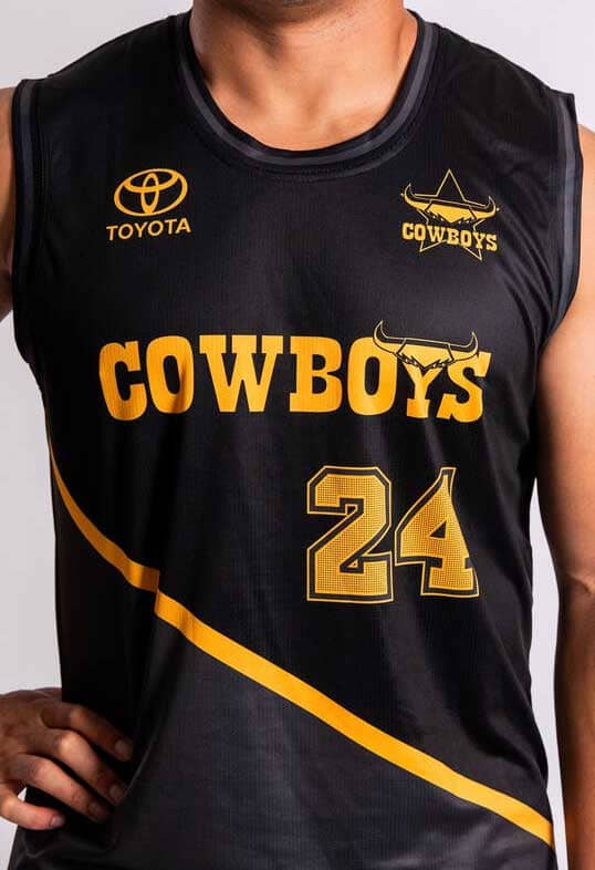 North Queensland Cowboys NRL Mens Basketball Singlet - Image 2