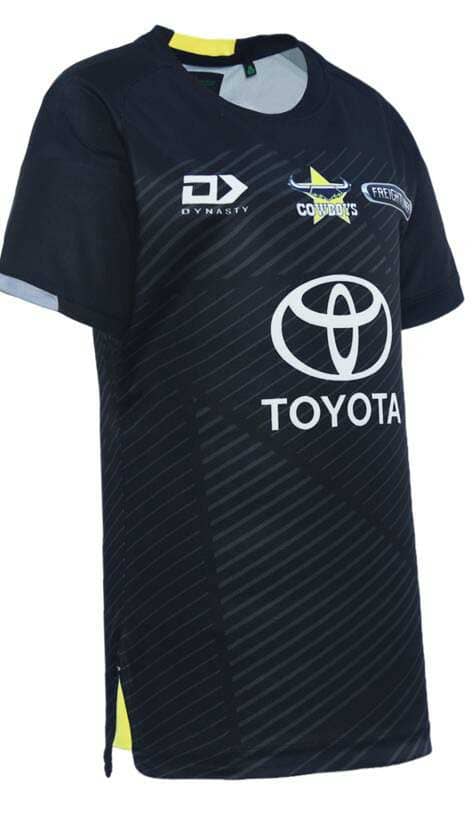 North Queensland Cowboys NRL Mens Black Alternate Training Shirt - Image 3