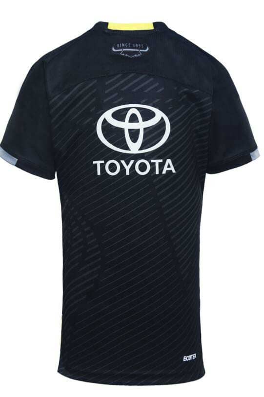 North Queensland Cowboys NRL Mens Black Alternate Training Shirt - Image 4