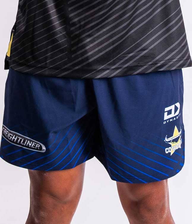 North Queensland Cowboys NRL Mens Gym Zip Shorts - Image 2