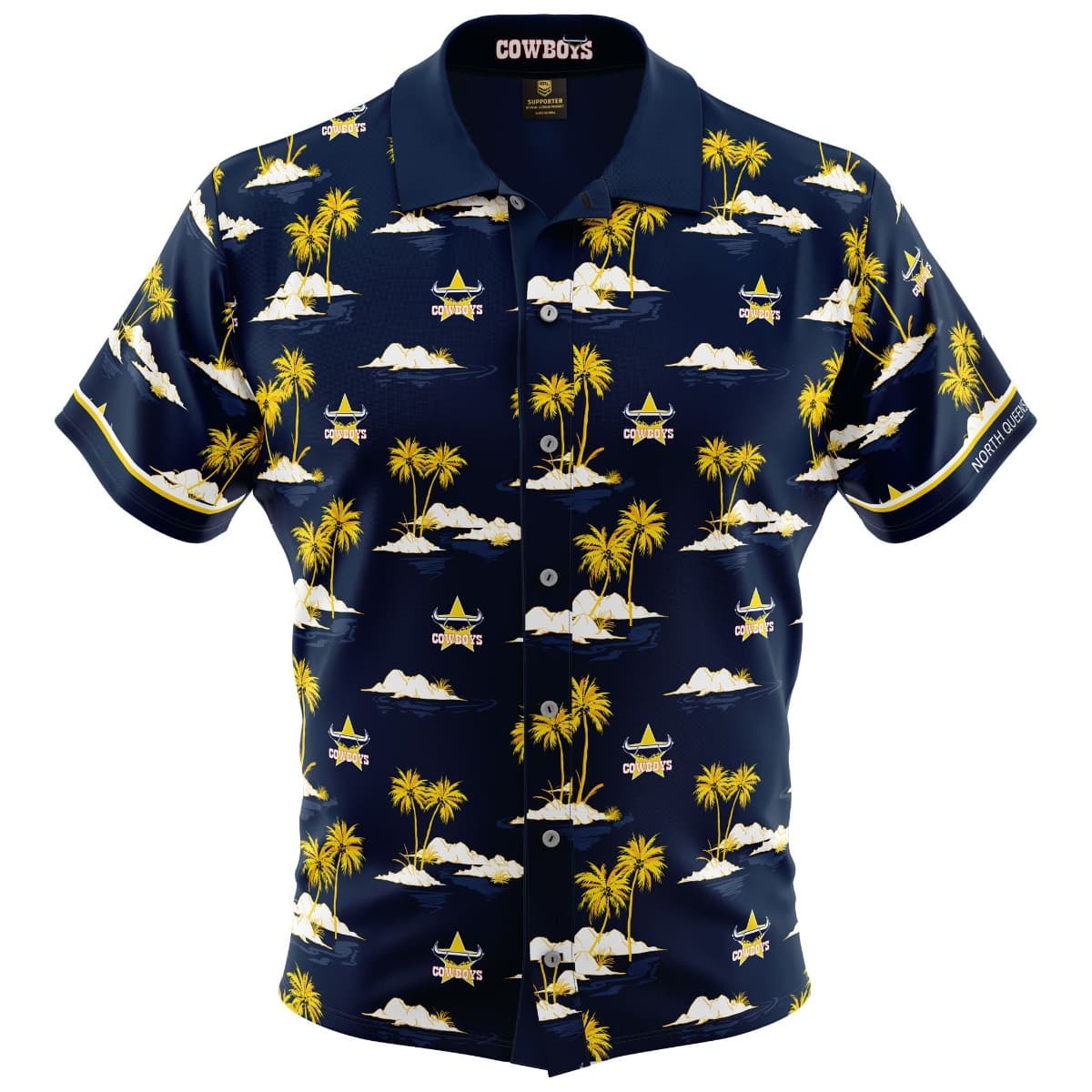 North Queensland Cowboys NRL Mens Hawaiian Shirt