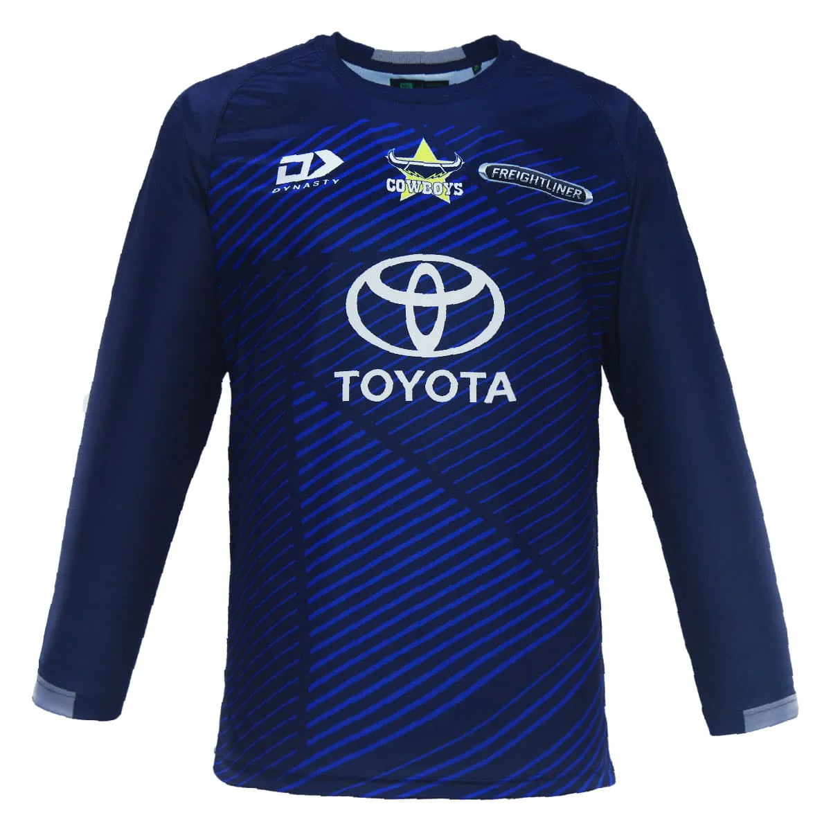 North Queensland Cowboys NRL Mens Navy Long Sleeve Training Shirt