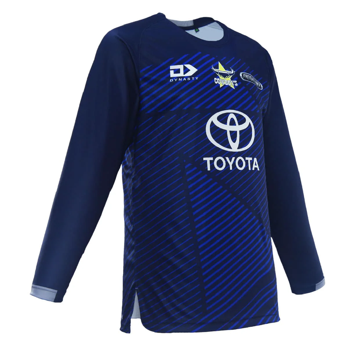 North Queensland Cowboys NRL Mens Navy Long Sleeve Training Shirt - Image 3