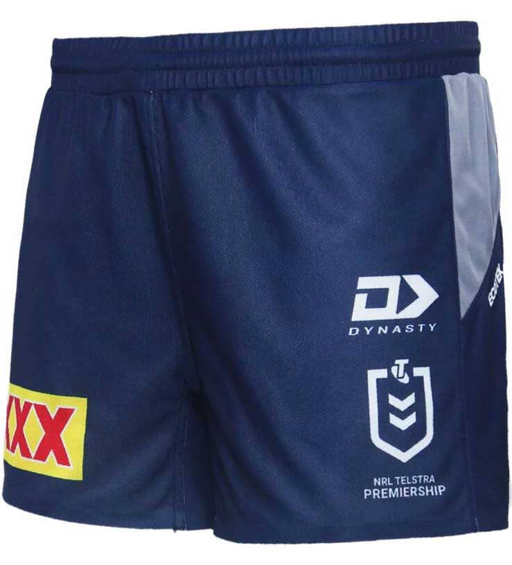 North Queensland Cowboys NRL Mens Players Navy Home Shorts