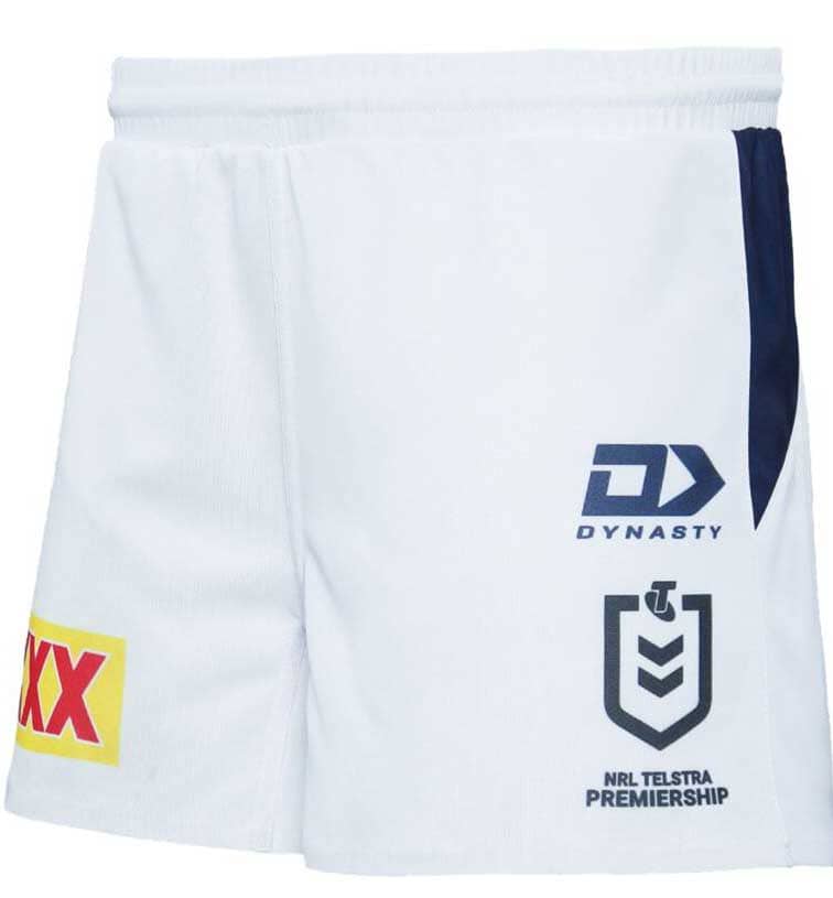 North Queensland Cowboys NRL Mens Players White Away Shorts