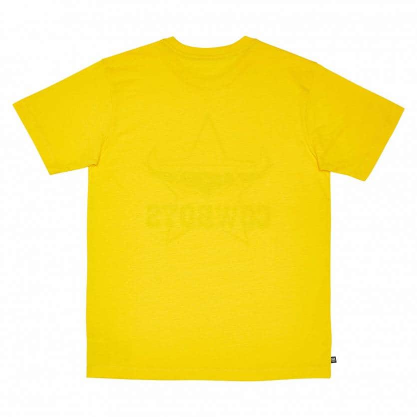 North Queensland Cowboys NRL Mens Yellow Logo Tee - Image 2