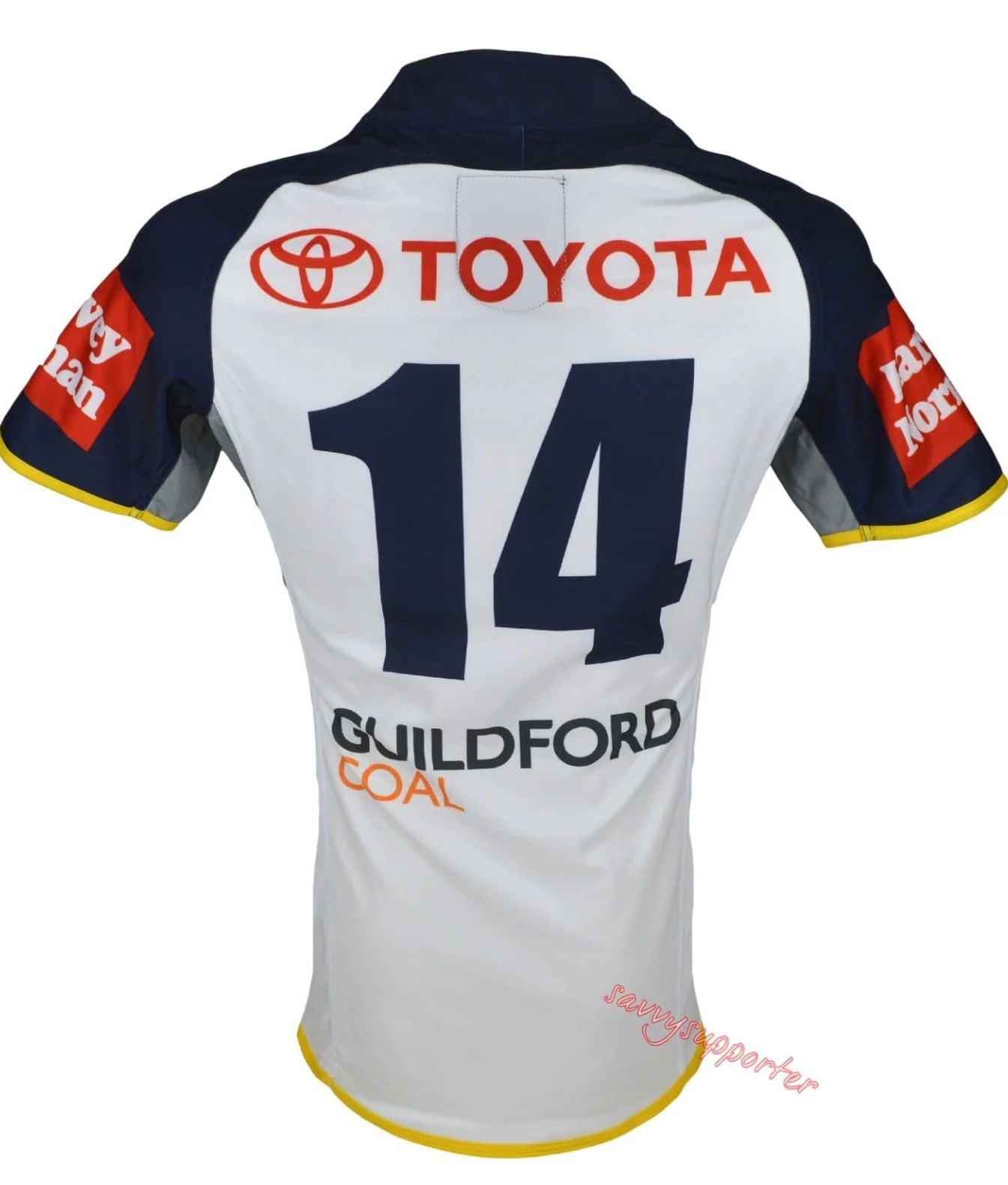 North Queensland Cowboys NRL No.14 Player Issue Away Jersey GPS pocket