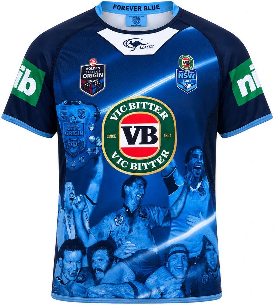 NSW Blues State of Origin Mens Captains Run Jersey