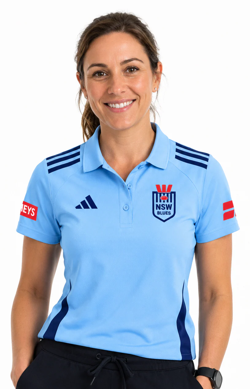 NSW Blues 2026 State of Origin Ladies Light Blue Polo Shirt - Image 2