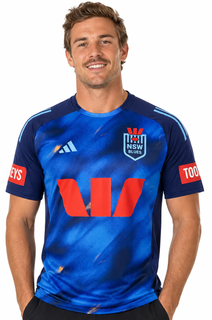 NSW Blues 2026 State of Origin Mens Dark Blue Training Shirt - Image 2