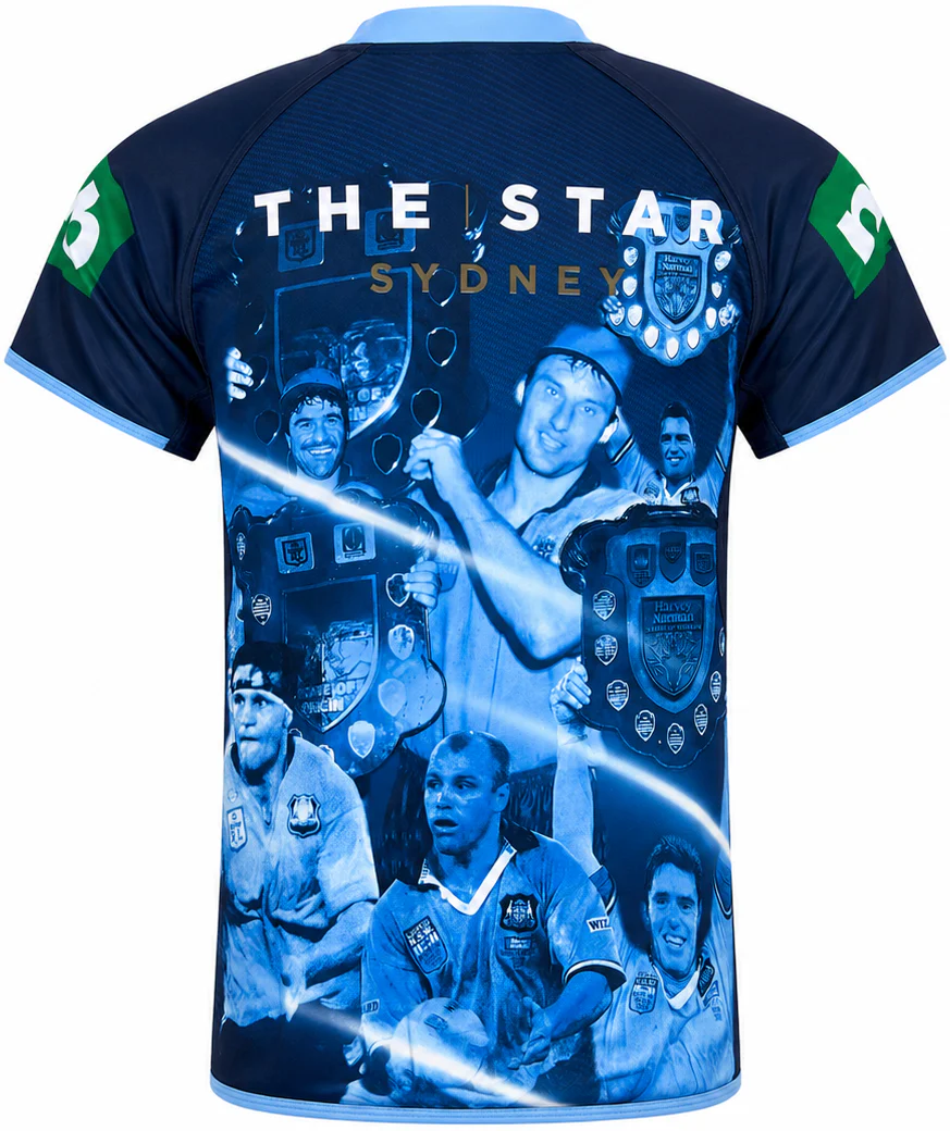 NSW Blues State of Origin Kids Captains Run Jersey - size 12 - Image 3