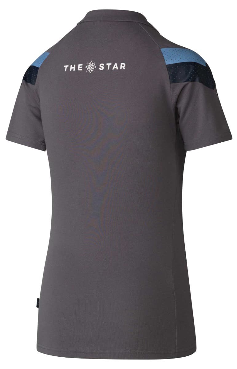 NSW Blues State Of Origin Ladies Grey Polo Shirt - Image 2
