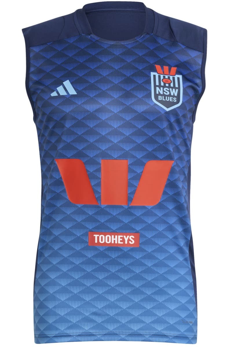 NSW Blues State of Origin Mens Dark Blue Training Singlet