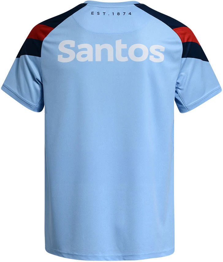NSW Waratahs 2026 Rugby Union Mens Sky Blue Training Shirt - Image 2
