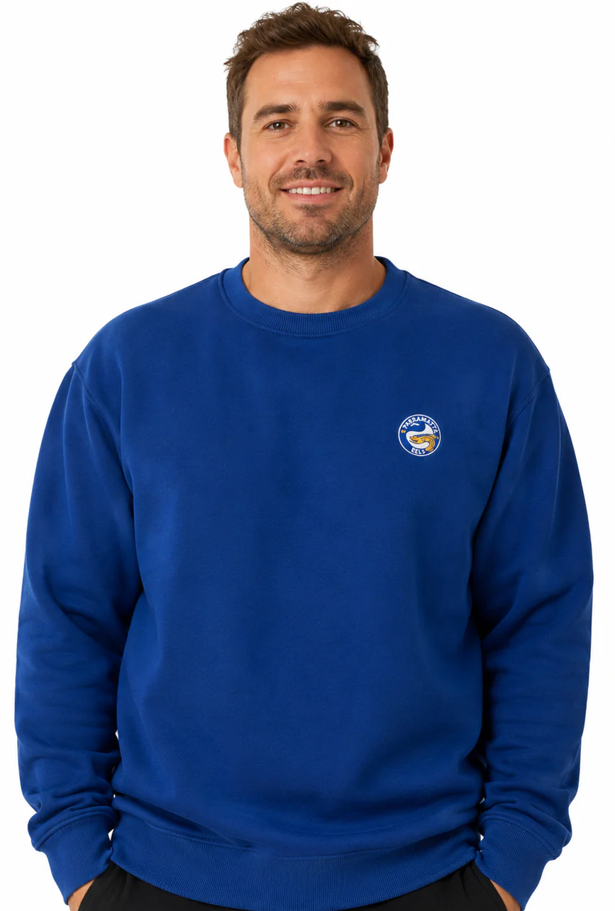 Parramatta Eels NRL Mens Core Logo Crew Jumper - Image 2