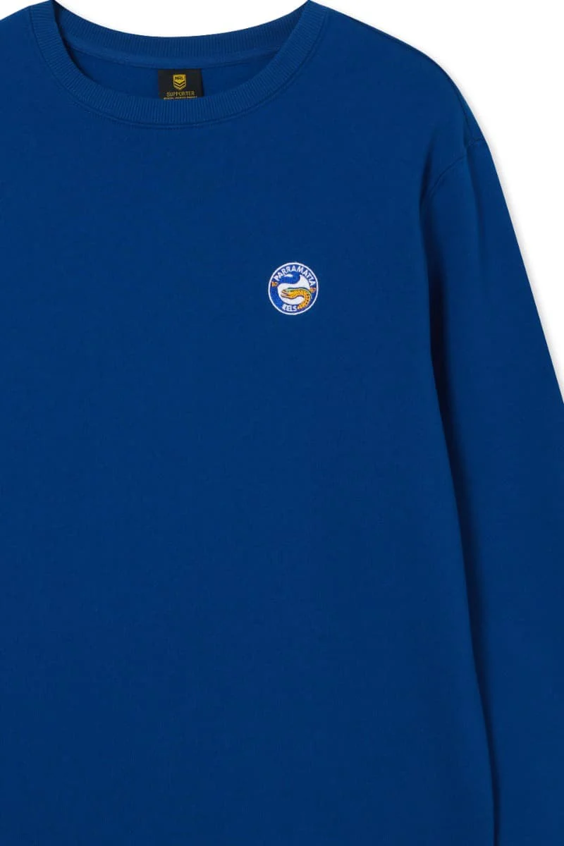 Parramatta Eels NRL Mens Core Logo Crew Jumper - Image 4