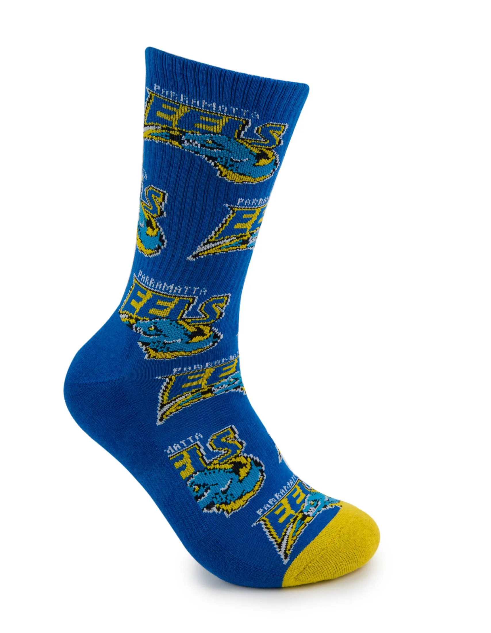 Parramatta Eels 2026 NRL Mens 8-13 Retro Sneaker Sock 2 Pack - Image 4