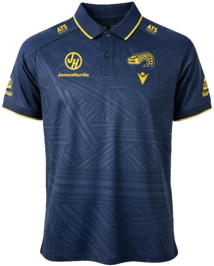 Parramatta Eels 2026 NRL Mens Navy Travel Polo Shirt - Image 2
