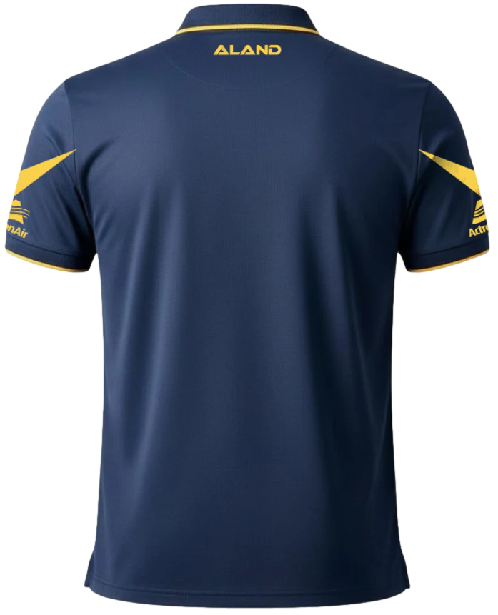 Parramatta Eels 2026 NRL Mens Navy Travel Polo Shirt - Image 3
