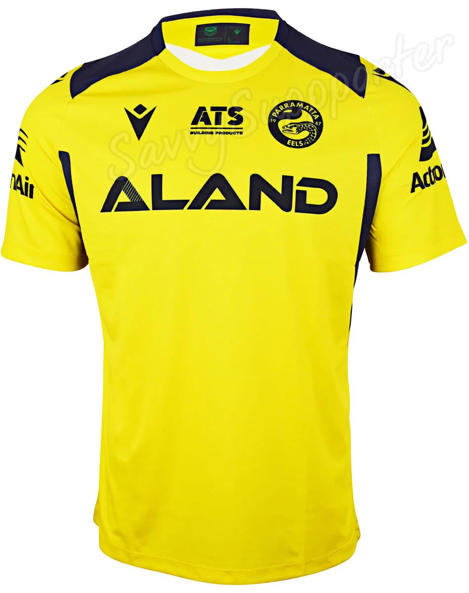 Parramatta Eels NRL Mens Yellow Training Shirt - Image 2