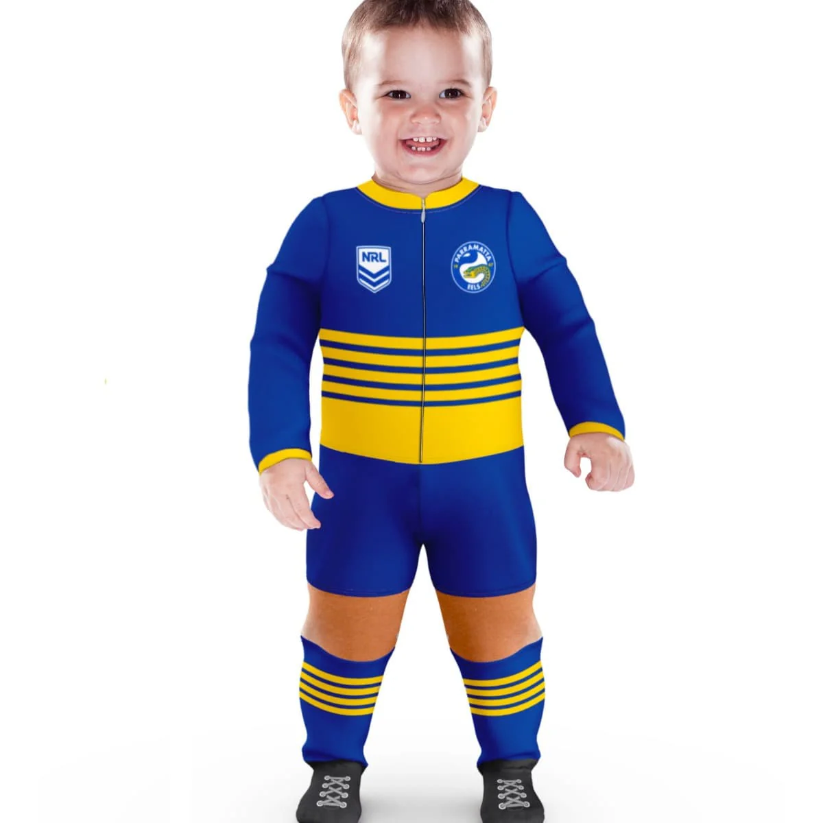 Parramatta Eels 2026 NRL Infant Zip Footysuit