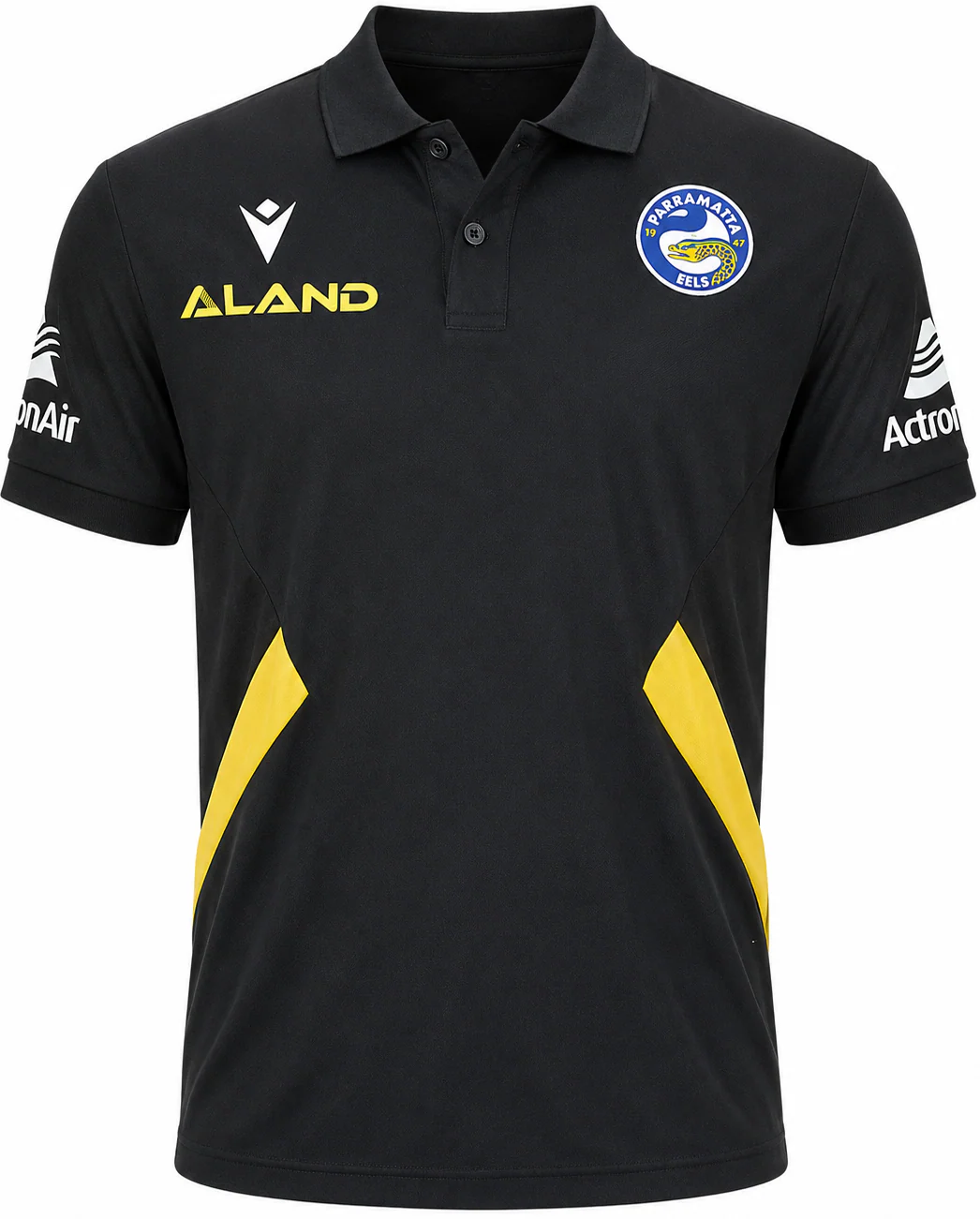 Parramatta Eels NRL Kids Black Travel Polo Shirt - Image 2