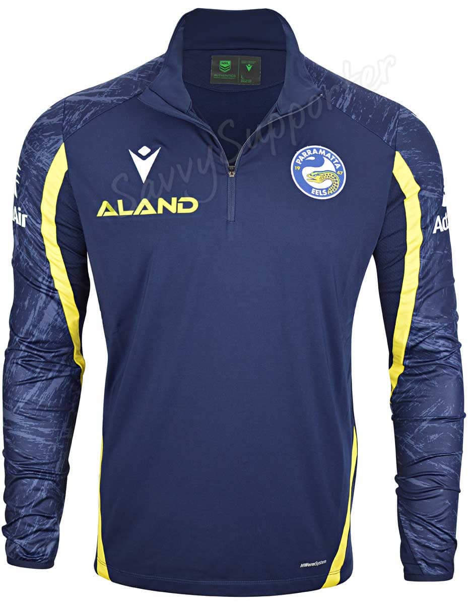 Parramatta Eels NRL Mens 1/4 Zip Top Shirt - Image 3