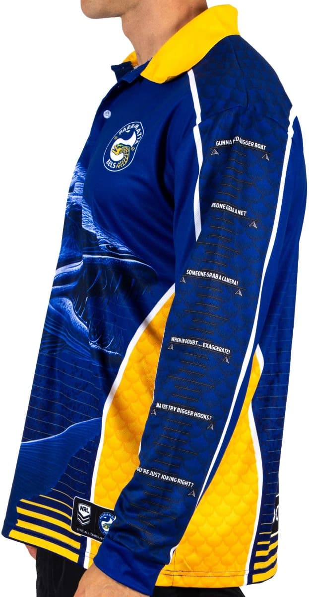 Parramatta Eels NRL Mens Barracuda Fishing Shirt - Image 2
