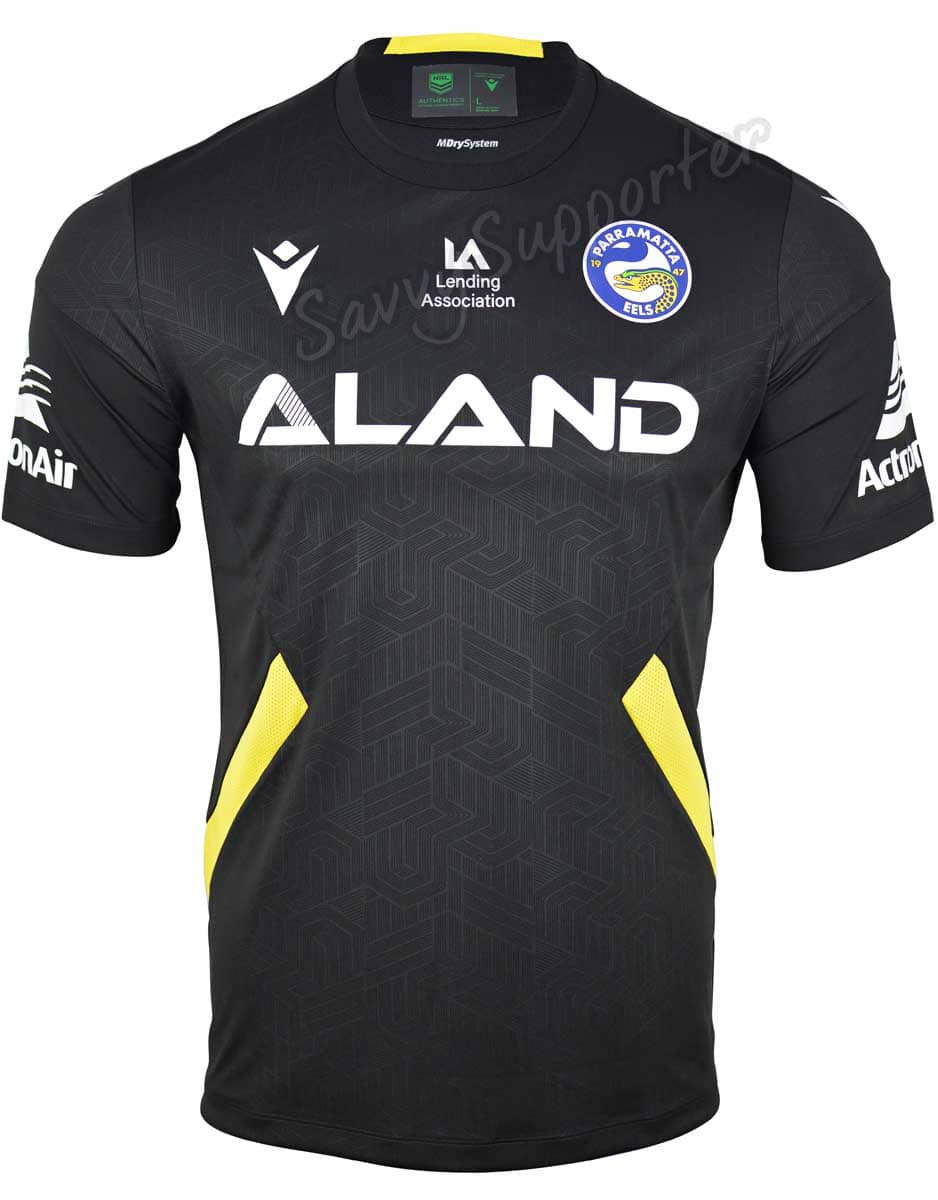 Parramatta Eels NRL Mens Black Training Shirt - Image 2