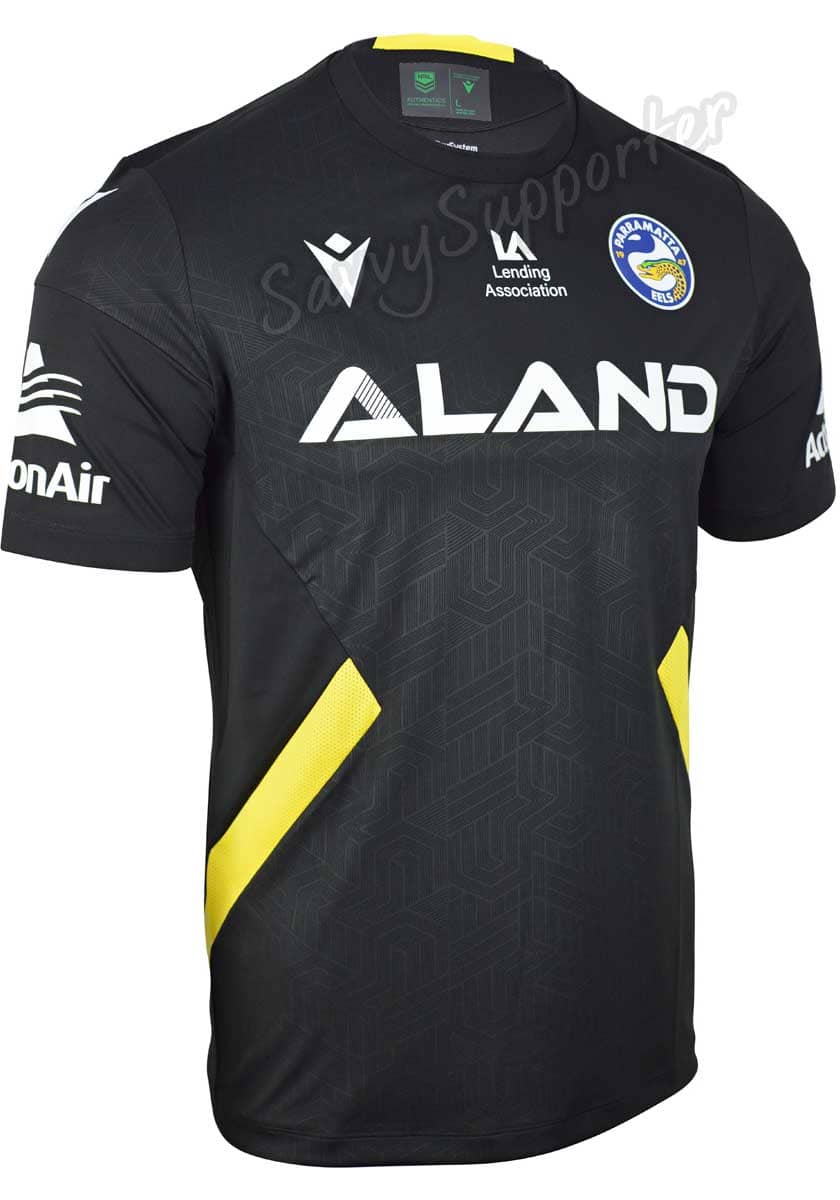 Parramatta Eels NRL Mens Black Training Shirt - Image 3