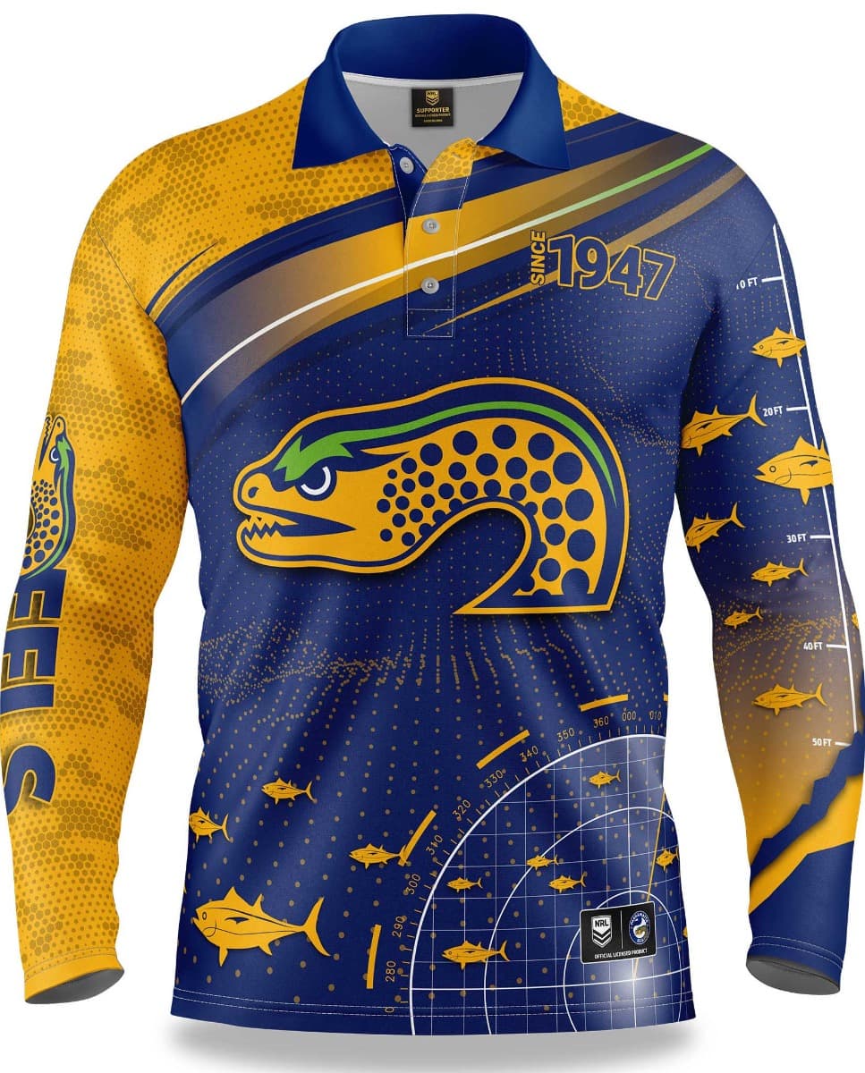 Parramatta Eels NRL Mens 'Fishfinder' Fishing Shirt