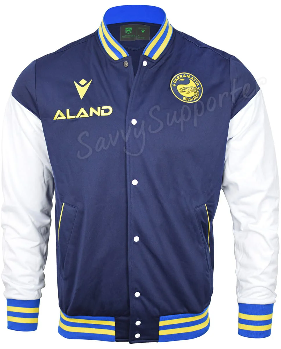 Parramatta Eels NRL Mens Varsity Bomber Jacket - Image 2