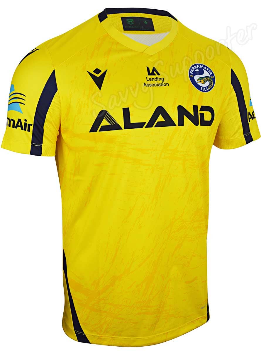 Parramatta Eels NRL Mens Yellow Training Shirt - Image 2