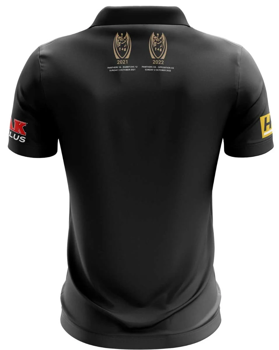 Penrith Panthers 2022 NRL Mens Oneills Premiers Polo Shirt - Image 2