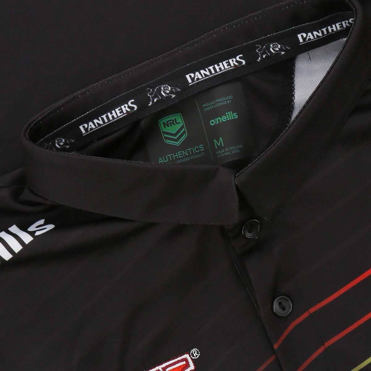 Penrith Panthers 2023 NRL Mens Black Media Polo Shirt - Image 3