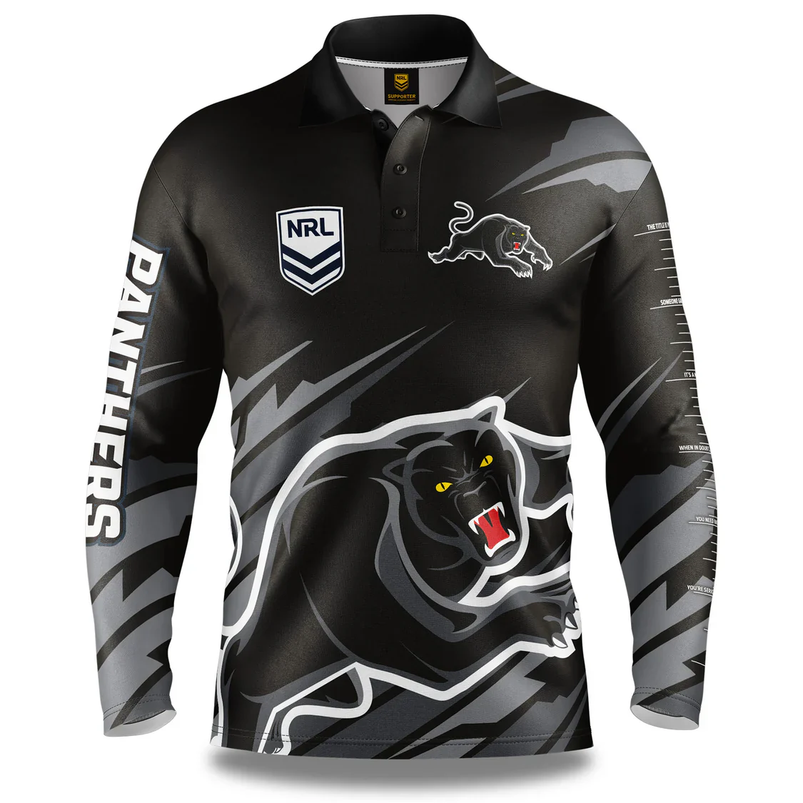 Penrith Panthers NRL Mens Ignition Fishing Shirt - Image 2
