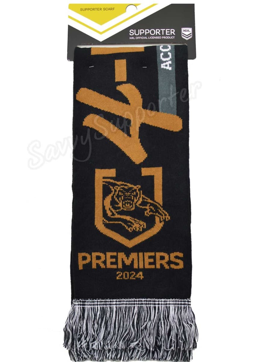 Penrith Panthers 2024 NRL Premiers '4 IN A ROW' Scarf - Image 5