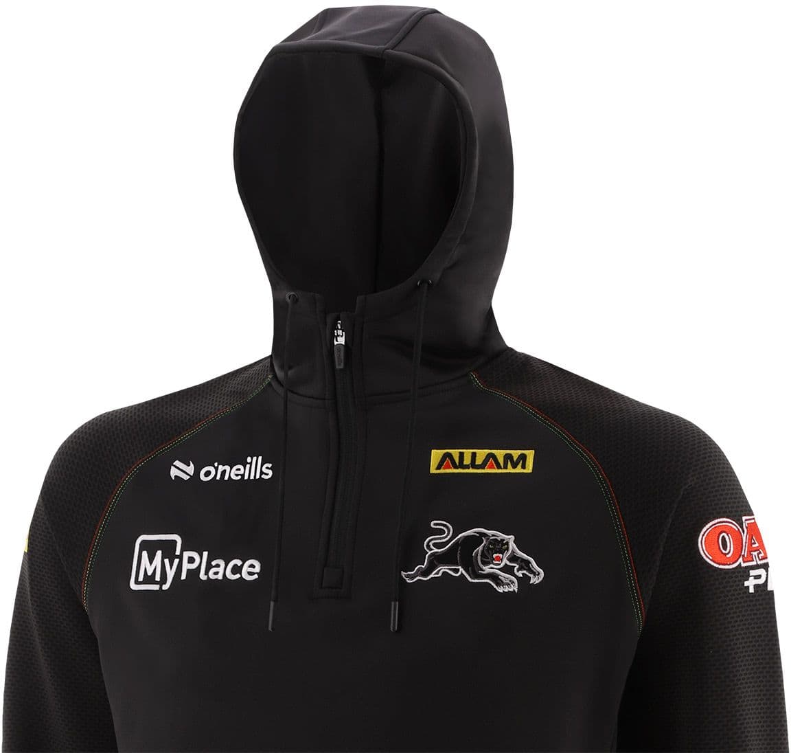 Penrith Panthers 2025 NRL Mens Half Zip Fleece Hoodie - Image 2