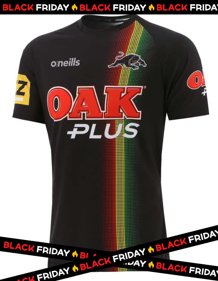 Penrith Panthers NRL Mens Black Training Shirt - Image 7
