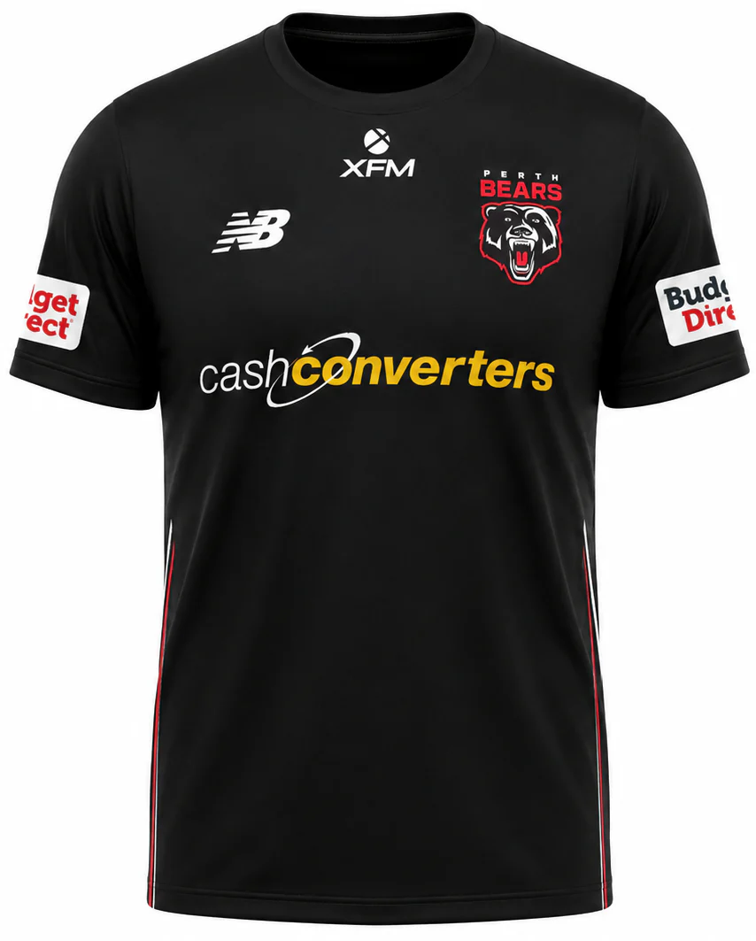 Perth Bears 2026 NRL Mens Black Training Shirt