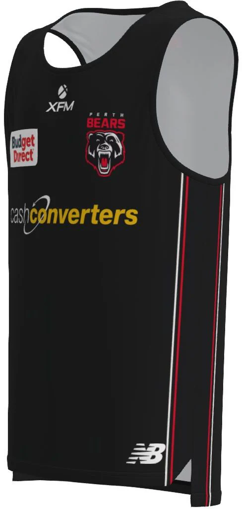 Perth Bears 2026 NRL Mens Black Training Singlet - Image 2