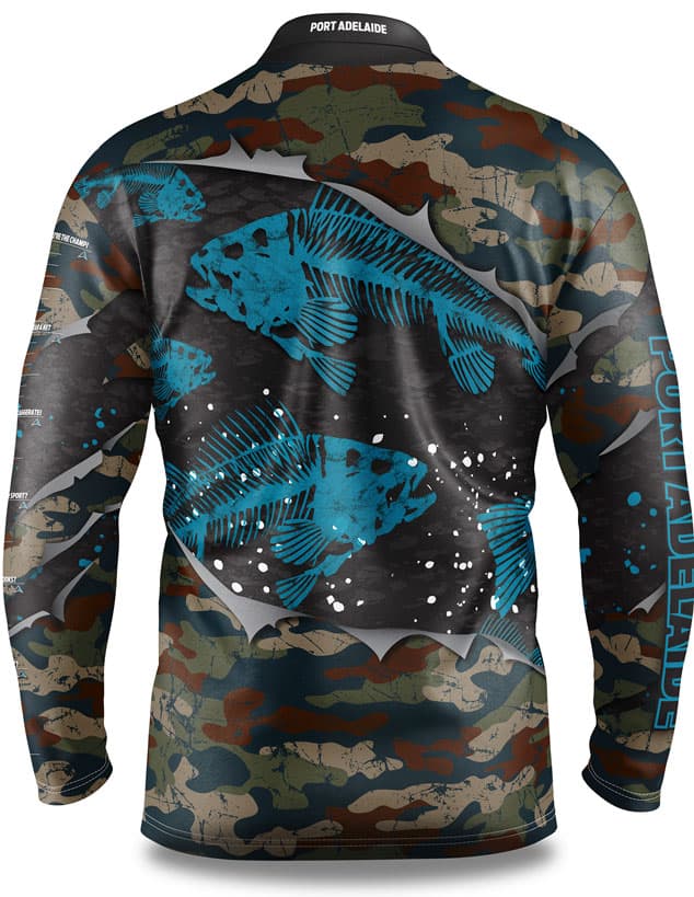 Port Adelaide Power AFL Fishing 'Skeletor' Shirt - Image 2