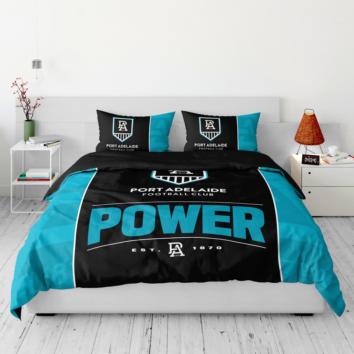 Port Adelaide Power AFL 2026 Double Quilt Cover Set