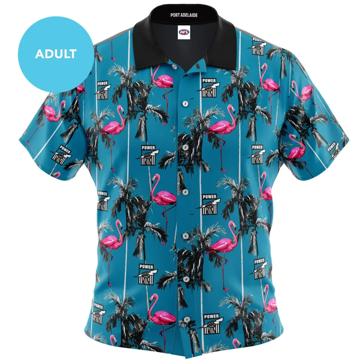 Port Adelaide Power Mens AFL Hawaiian Shirt