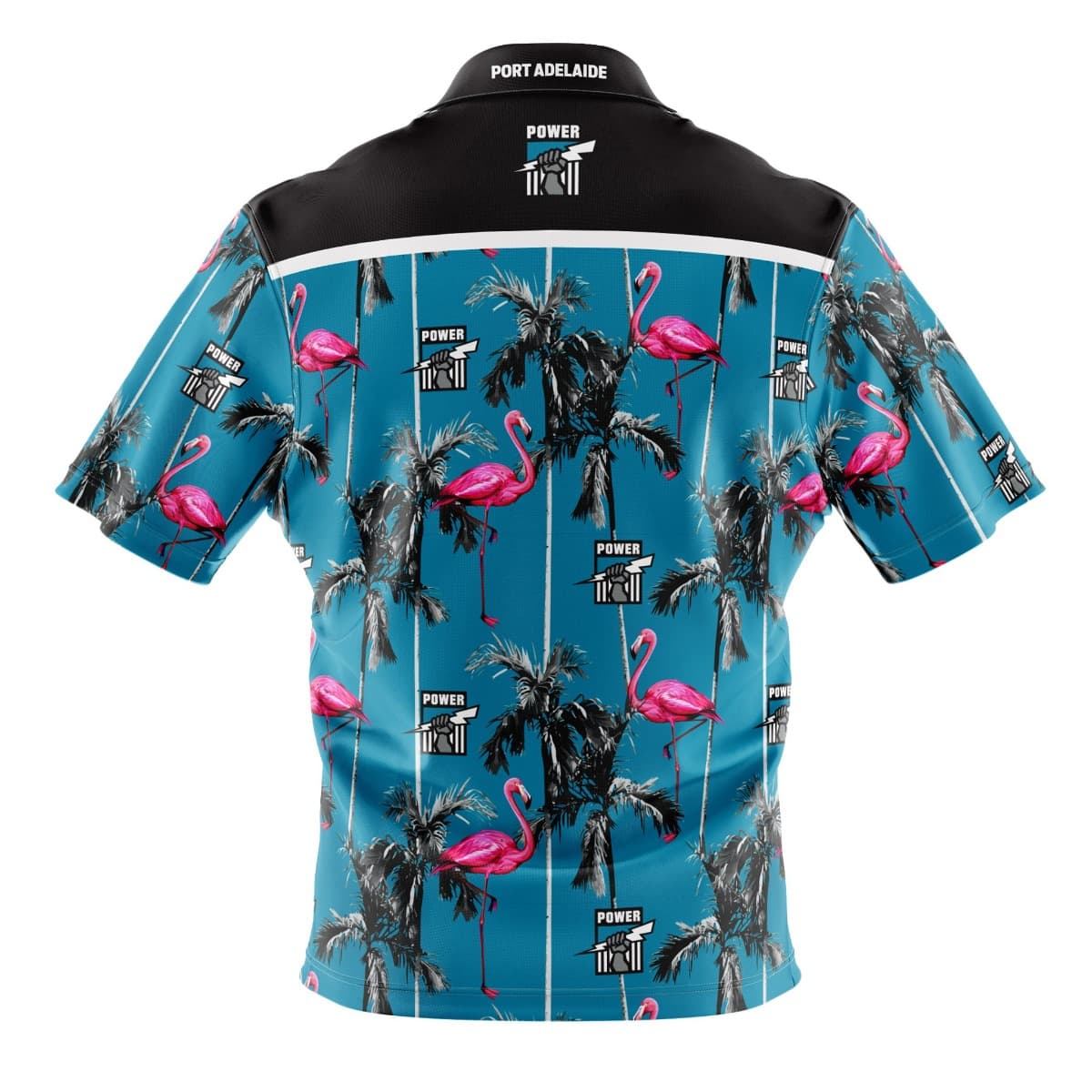 Port Adelaide Power Mens AFL Hawaiian Shirt - Image 2