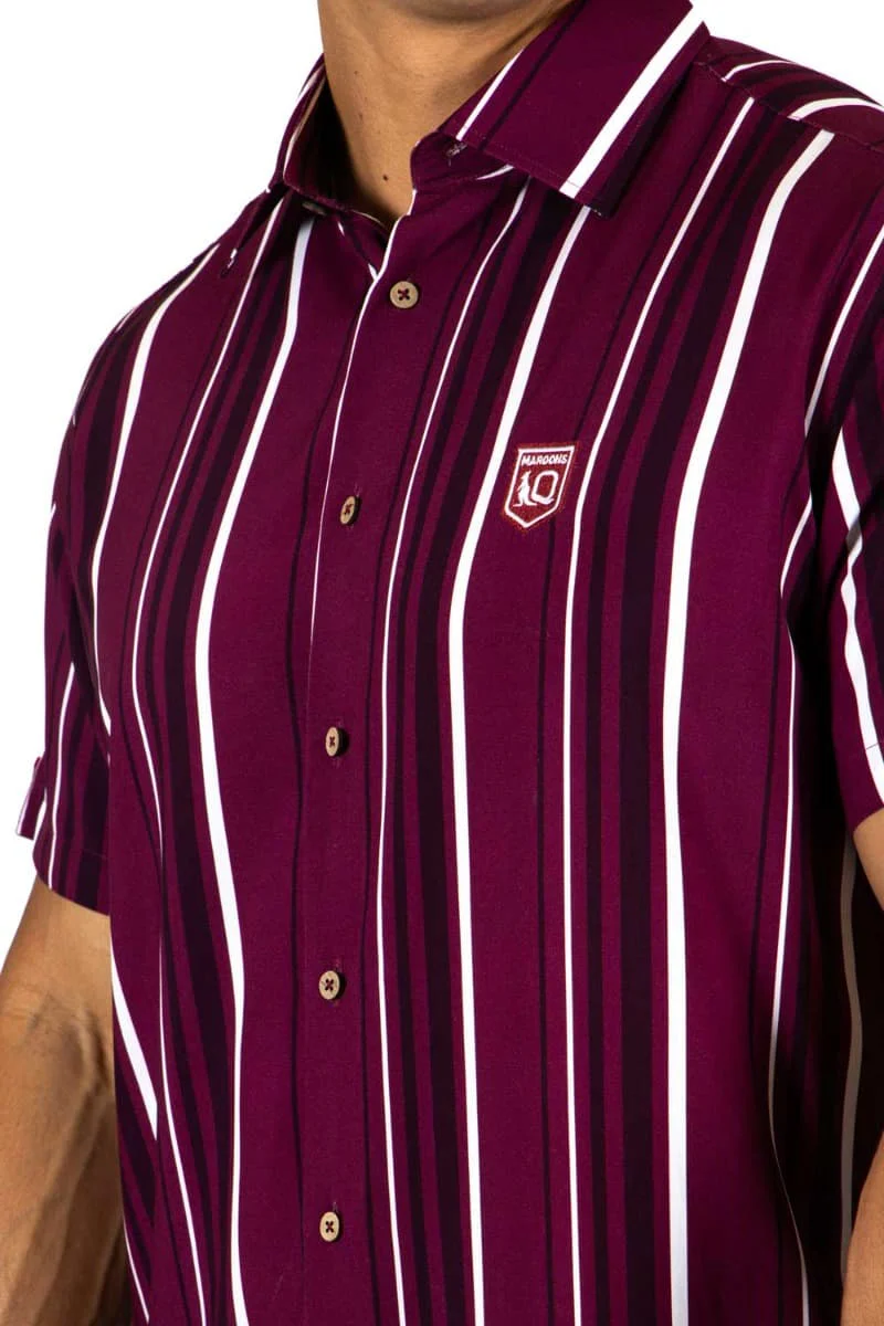 QLD Maroons 2025 State of Origin NRL Mens Sorrento Party Shirt - Image 2