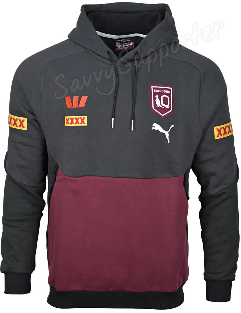 QLD Maroons 2025 State of Origin NRL Mens Team Hoody - Image 2